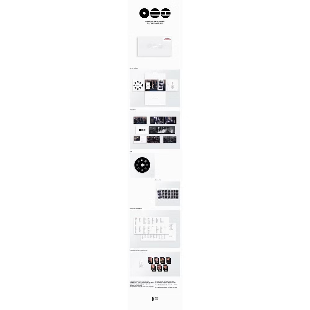CD de BTS "Arirang" versión exclusiva de Target "Rooted in Music" con portada colorida y arte del grupo.