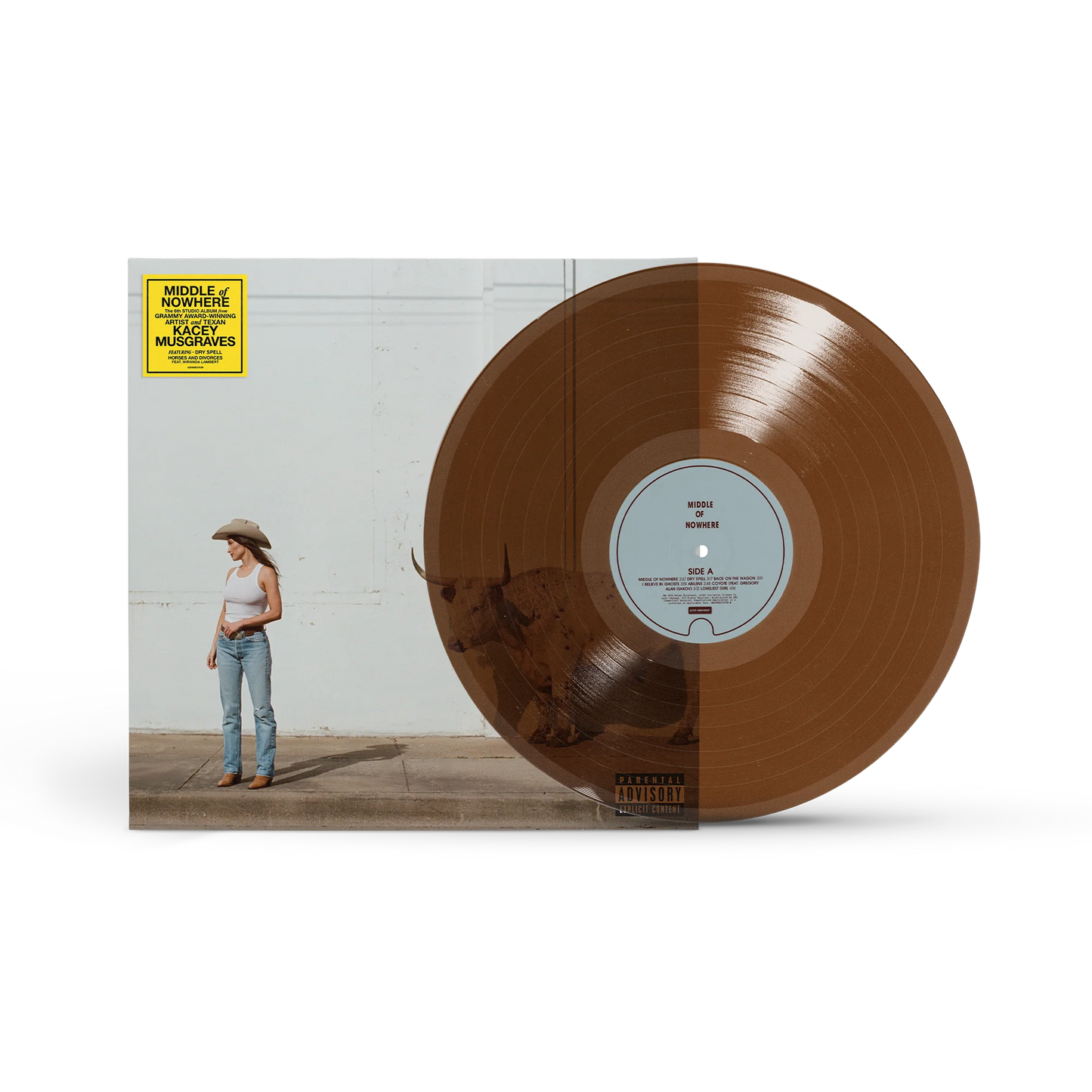 Vinilo de edición limitada de Kacey Musgraves, Middle of Nowhere, en color whiskey, presentado por Oh My Cd!