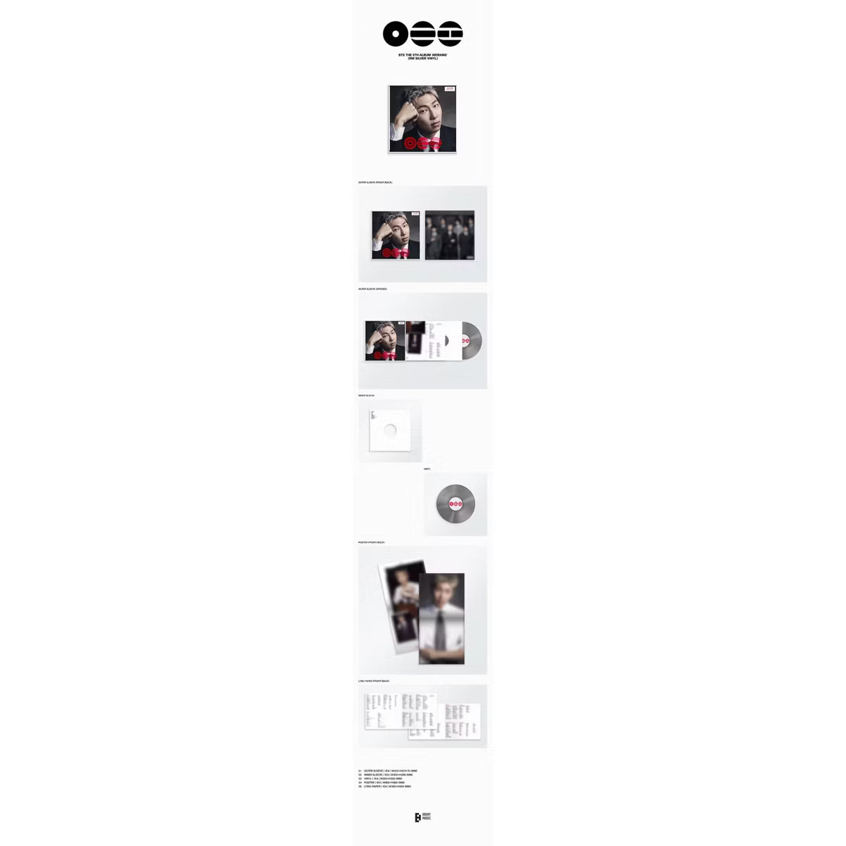 BTS – ARIRANG (Target Exclusive RM Silver Vinyl)