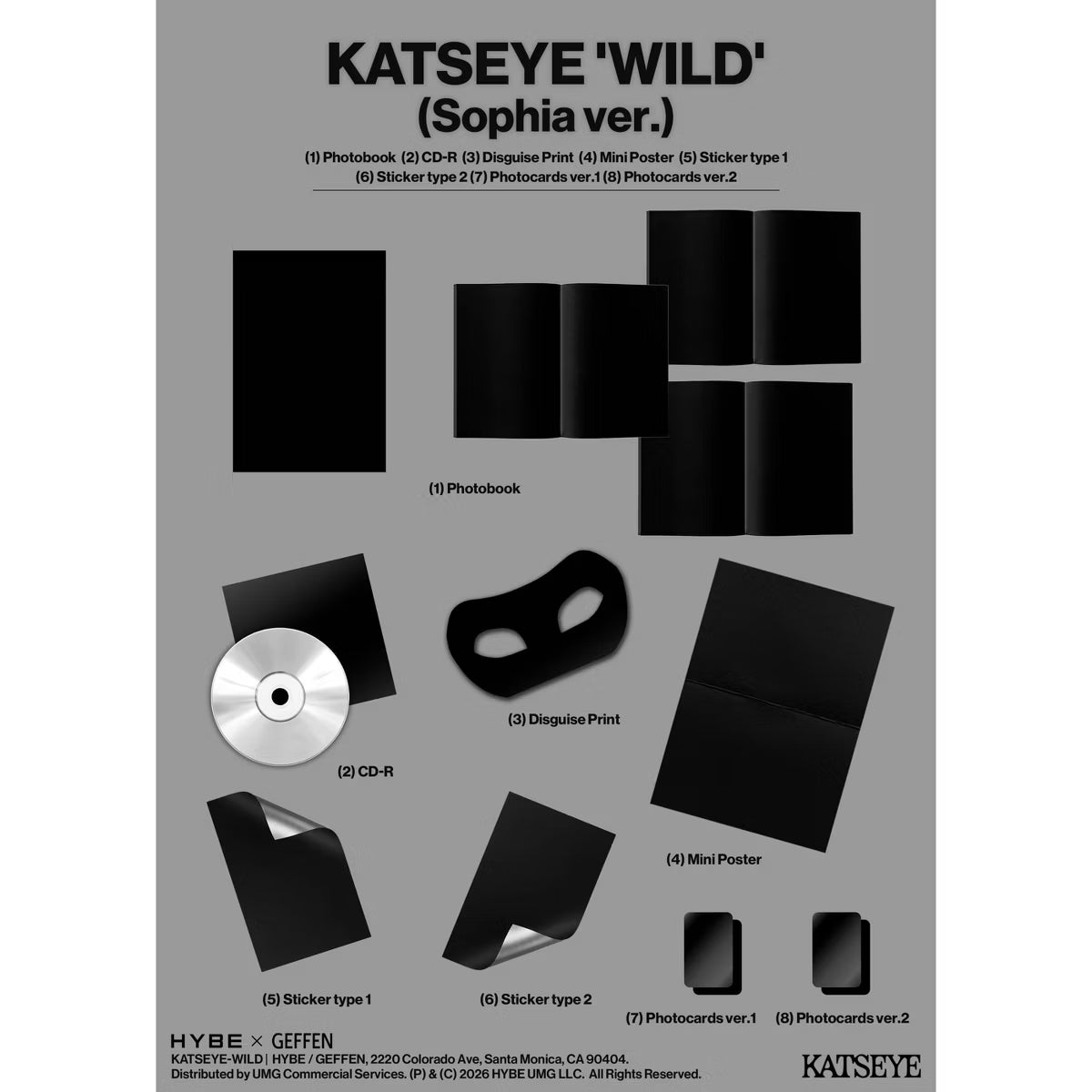 Imagen del CD KATSEYE – WILD de Oh My Cd! con portada de la versión Wild Heart, diseñada con arte llamativo y detalles visuales vibrantes.