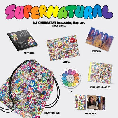 NewJeans x Murakami - Supernatural, portada del CD Target Exclusive de Oh My Cd!