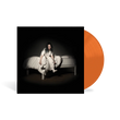 Disco de vinilo naranja de Billie Eilish – WHEN WE ALL FALL ASLEEP, WHERE DO WE GO? en estado usado, con portada visible.